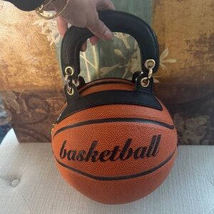 Pixar Basketball  Shaped Top Handle Purse Crossbody Handbag